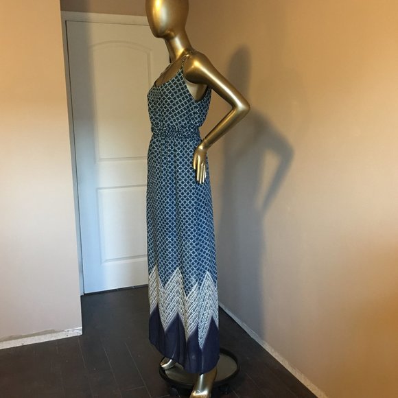 MAURICES Blue Aztec Print Maxi Dress - Picture 6 of 13